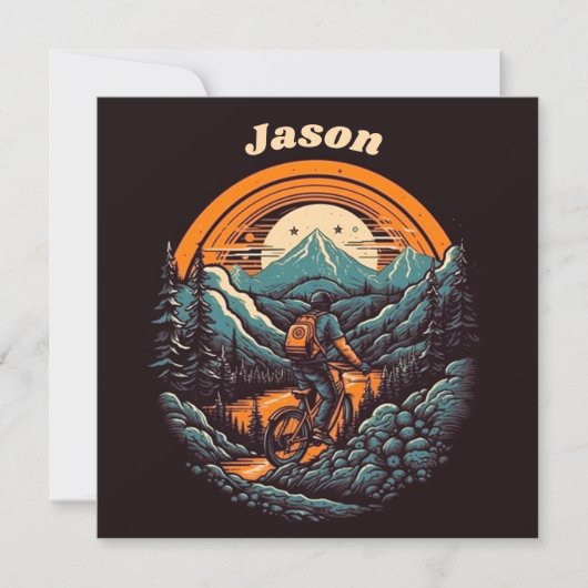 Fietsduur, retro aanpasbaar kaart (Voorkant)