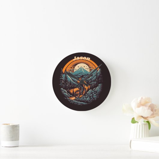 Fietsduur, retro aanpasbaar ronde klok (Huis)