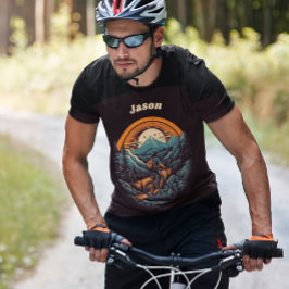Fietsduur, retro aanpasbaar t-shirt