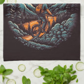 Fietsduur, retro aanpasbaar theedoek (Gevouwen)