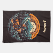 Fietsduur, retro aanpasbaar theedoek (Horizontaal)