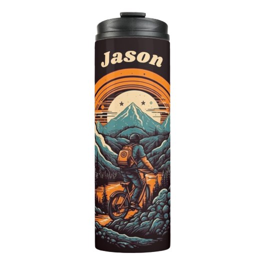 Fietsduur, retro aanpasbaar thermosbeker (Voorkant)