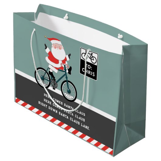Fietseergalvaniseringsdag grote cadeau groot cadeauzakje (Achterkant Gekanteld)