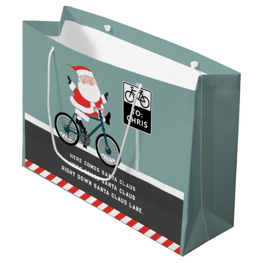Fietseergalvaniseringsdag grote cadeau groot cadeauzakje (Voorkant Gekanteld)