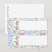 Fietsen Aarhus, 2x bladwijzer Briefkaart (Voorkant / Achterkant)