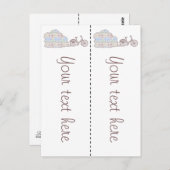 Fietsen Aarhus, 2x bladwijzer Briefkaart (Voorkant / Achterkant)