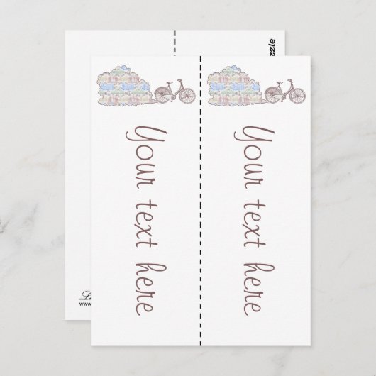 Fietsen Aarhus, 2x bladwijzer Briefkaart (Voorkant / Achterkant)