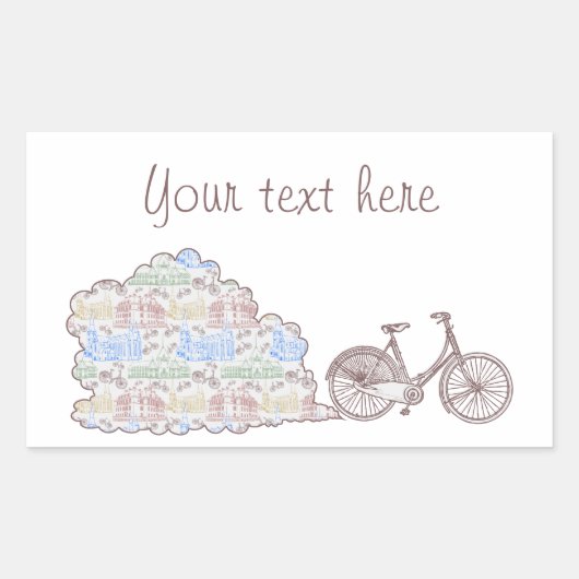 Fietsen Aarhus, Rechthoekige Sticker (Voorkant)