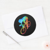 Fietsen Abstracte Ride Fietser Fietser Atleet Ronde Sticker (Envelop)