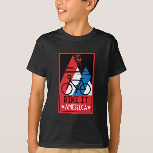 Fietsen Amerika T-shirt (Voorkant)