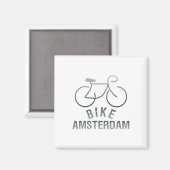 Fietsen Amsterdam Nederland Grafisch _1 Magneet (Voorkant / Achterkant)