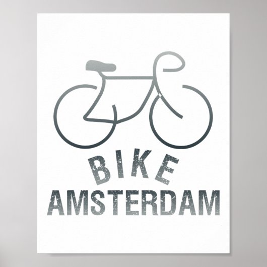 Fietsen Amsterdam Nederland Grafisch _1 Poster (Voorkant)