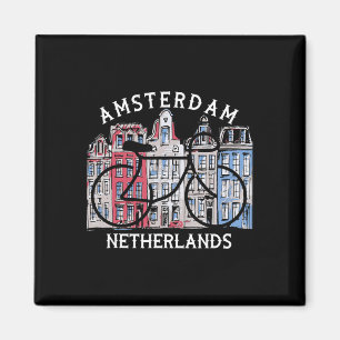Fietsen Amsterdam Nederland Grafisch Magneet