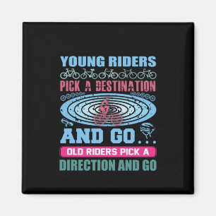Fietsen Art Young Rides Pick A Destination Magneet