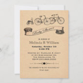  fietsen Baby shower Uitnodiging (Voorkant)