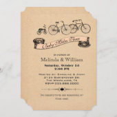  fietsen Baby shower Uitnodiging 2 (Voorkant / Achterkant)
