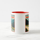 Fietsen Beats Werken Tweekleurige Koffiemok (Center)