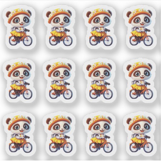 Fietsen Beer 12 Sticker Blad (Voorkant)