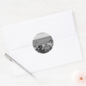Fietsen bij het Zee Ronde Sticker (Envelop)