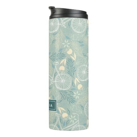 Fietsen & bladeren thermosbeker (Geroteerd rechts)