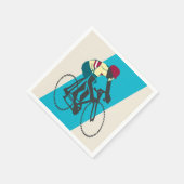 Fietsen (blauw) servet (Hoek)