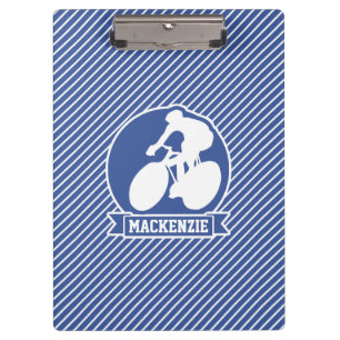Fietsen; Blauwe & Witte Strepen, Sport Klembord
