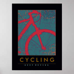 Fietsen / blijven bewegen poster