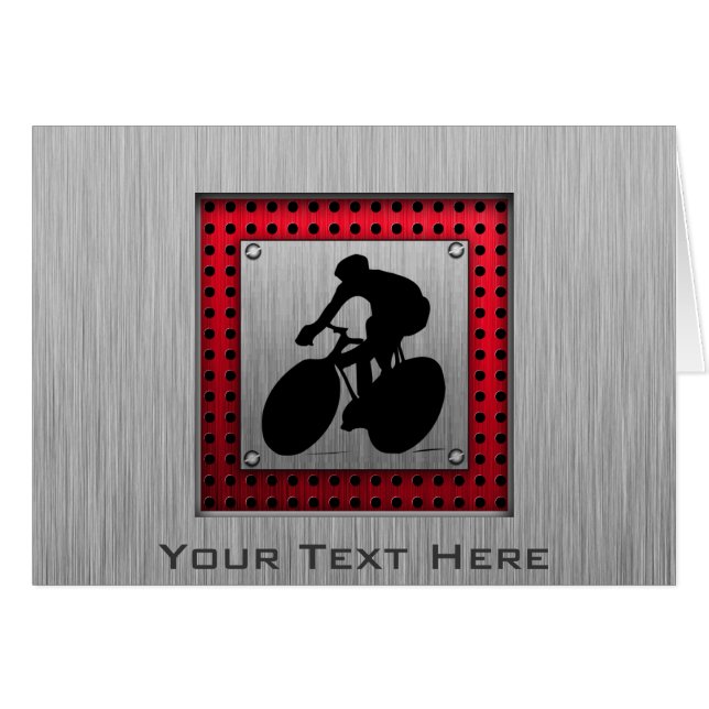 Fietsen; blik van geborsteld metaal (Voorkant Horizontaal)