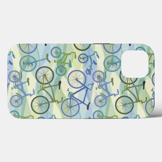 Fietsen Blue Green iPhone case (Achterkant (horizontaal))