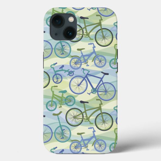 Fietsen Blue Green iPhone case (Achterkant)