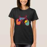 Fietsen. Boek/fietsen T-shirt<br><div class="desc">Een coole kleurenfietsenillustratie,  voor fietsenliefhebbers</div>