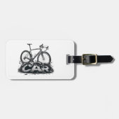 Fietsen boven auto's bagagelabel (Voorkant horizontaal)