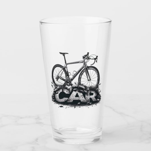 Fietsen boven auto's glas (Voorkant)