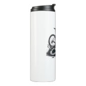 Fietsen boven auto's thermosbeker (Gedraaid links)