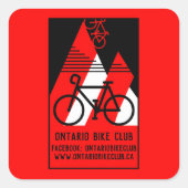Fietsen Canada Vierkante Sticker (Voorkant)