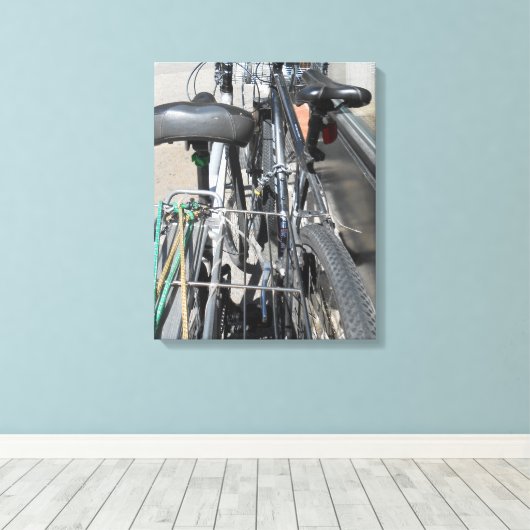 fietsen canvas afdruk (Insitu (Houten vloer))