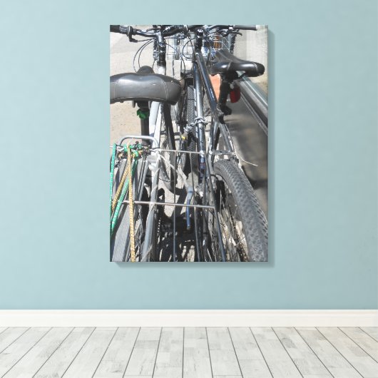 fietsen canvas afdruk (Insitu (Houten vloer))