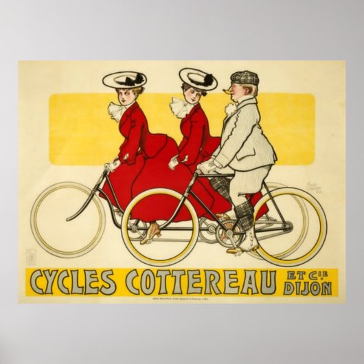  fietsen Cottereau door René Vincent Poster (Voorkant)