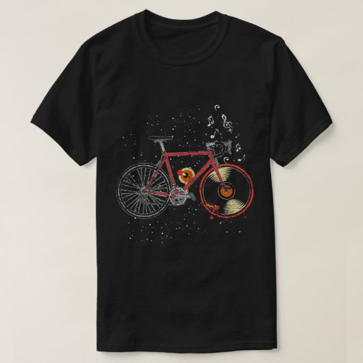 Fietsen Cyclus Vinyl Fiets T-shirt (Design voorkant)