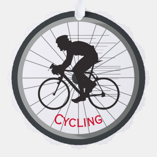 Fietsen Design Papier Ornament Kaart (Achterkant)