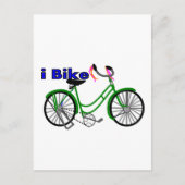 fietsen die 1950 fietsen tekenen briefkaart (Voorkant)