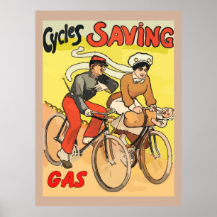  fietsen die gas besparen poster