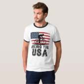 Fietsen door de VS, 4 juli fietser T-shirt (Voorkant volledig)
