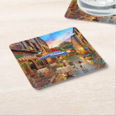 fietsen door Italië Fine Art Kartonnen Onderzetters (Schuin)