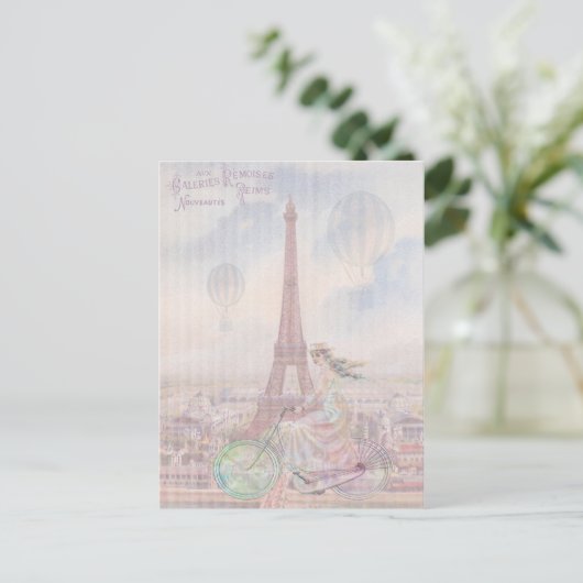 Fietsen door Parijs Briefkaart (Staand voorkant)