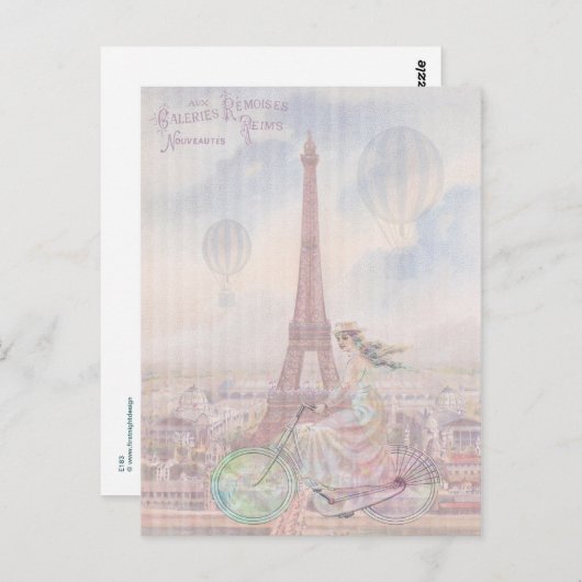 Fietsen door Parijs Briefkaart (Voorkant / Achterkant)