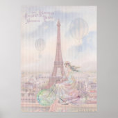 Fietsen door Parijs Poster (Voorkant)