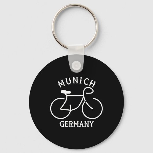 Fietsen Duitsland München Grafisch Sleutelhanger (Voorkant)