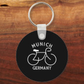 Fietsen Duitsland München Grafisch Sleutelhanger (Voorkant)