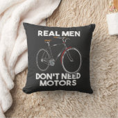 Fietsen - Echte mannen hebben geen motor nodig Kussen (Deken)